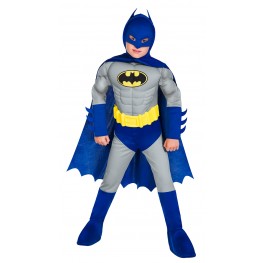 Batman™-Kostüm für Kinder mit Cape und Maske schwarz-grau-gelb